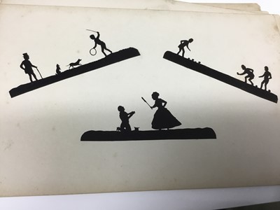 Lot 327 - Ten boards of 19th Century hand cut silhouettes