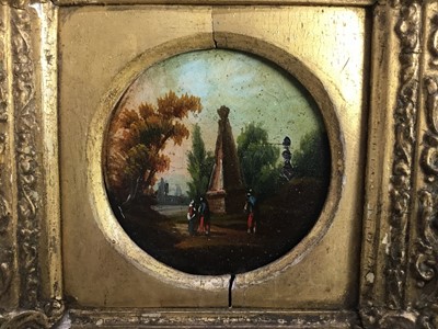 Lot 292 - Two 19th Century Continental School oil on panels mounted in gilt frames