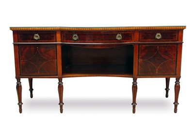 Lot 724 - Fine quality late 19th century mahogany and inlaid bowfront sideboard