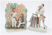 Lot 334 - Victorian Staffordshire figure group of two...