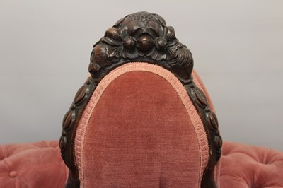 Lot 749 - Victorian walnut conversation seat