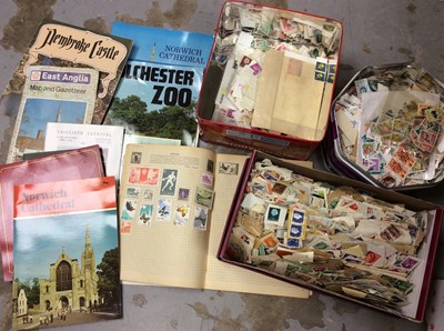 Lot 419 - Collection loose stamps, ephemera and pictures