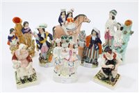 Lot 342 - Collection of eight Victorian Staffordshire...