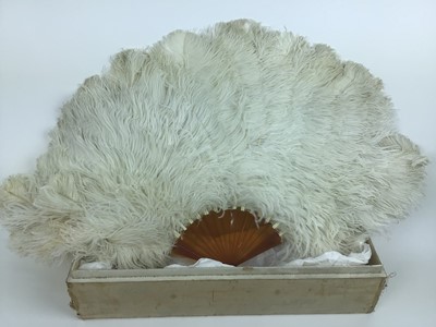 Lot 1771 - Fine lady's ostrich feather fan in original Duvelleroy, Regent Street box