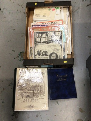 Lot 497 - Box railway handbills, sheet music, postcard album and ephemera