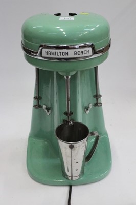 Lot 1871 - Hamilton Beach 1950's Green enamel cafe milkshake blender