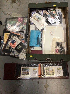 Lot 498 - Box world and GB stamps, first day covers and other ephemera