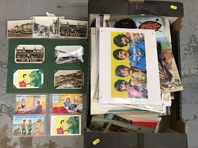 Lot 508 - Box ephemera including Edwardian and later postcards