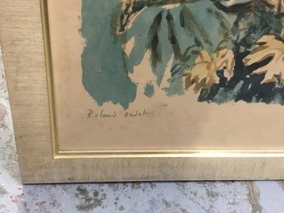 Lot 140 - Roland Oudot (1897 - 1981), portrait of a lady, screen print, 48 x 33cms, signed, framed