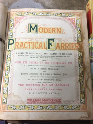 Lot 410 - Books including Modern Practical Farrier, Power Farming for Crops and Stock, annuals and other books