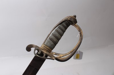 Lot 328 - Victorian 1845 pattern infantry officers' sword (no scabbard)
