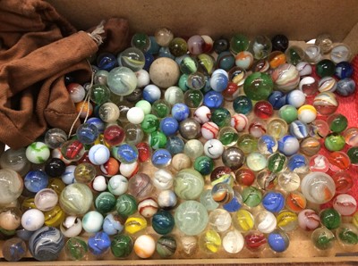 Lot 424 - Collection of vintage glass marbles