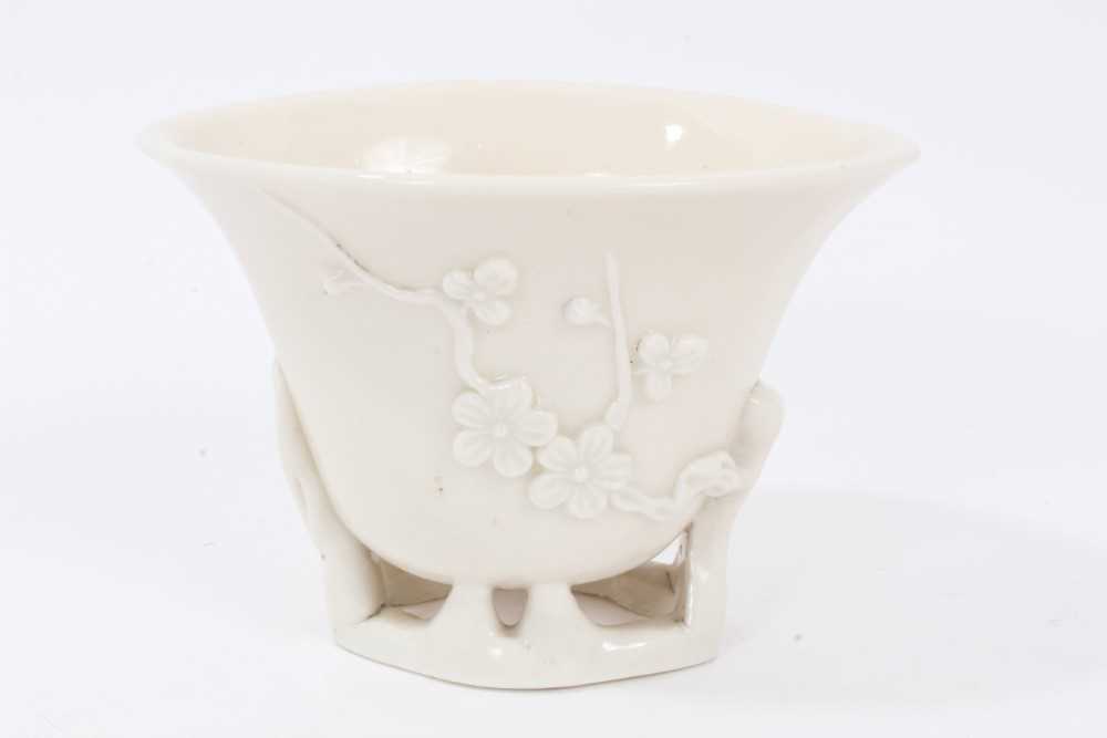 Lot 57 - Chinese blanc de chine libation cup
