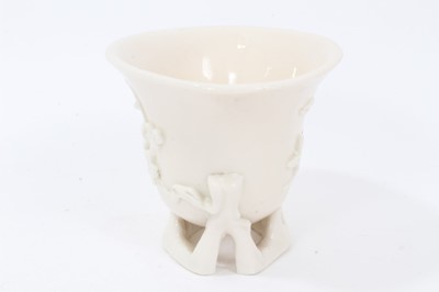Lot 57 - Chinese blanc de chine libation cup