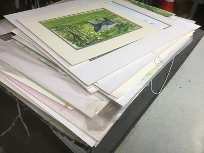 Lot 149 - Large portfolio of unframed works by Charles Clifford Turner and Mary Turner
