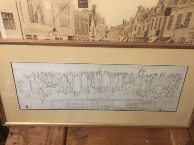 Lot 304 - After Robert Crane, 19th century aquatint of Braintree town centre, framed