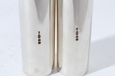 Lot 38 - Pair of good quality Contemporary silver salt and pepper casters modelled as shot gun cartridges