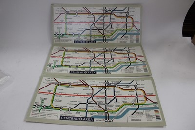 Lot 2049 - Three Vintage card backed London Underground maps