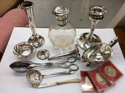 Lot 665 - Group silver and plated items