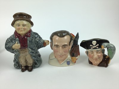 Lot 231 - Seven Royal Doulton character jugs and three others