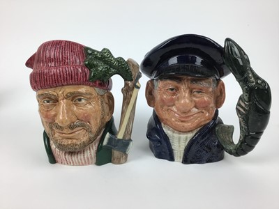 Lot 595 - Seven Royal Doulton character jugs and three others
