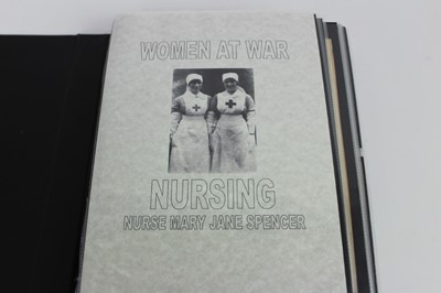 Lot 1058 - WW1 British nurse Mary Jane Spencer personal papers, photographs, certificates, War Office letters, programmes, periodicals etc.  Many relating to her service in South Africa.