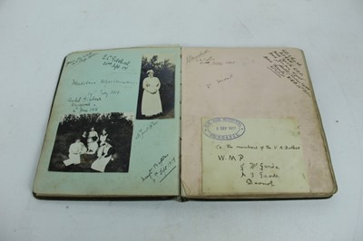 Lot 1062 - WW1 Nurse's autograph albums containing photographs, humorous sketches, verses, postcards etc. Plus two publications 'Thank You Sister' and 'With Hearty Good Wishes.