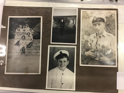 Lot 1064 - WW1 Nurses and VAD hospitals.  An album containing photographs, postcards, letters, magazine and cuttings.