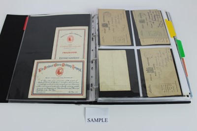 Lot 1064 - WW1 Nurses and VAD hospitals.  An album containing photographs, postcards, letters, magazine and cuttings.