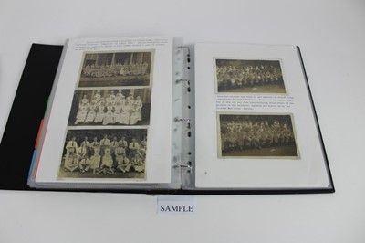 Lot 1064 - WW1 Nurses and VAD hospitals.  An album containing photographs, postcards, letters, magazine and cuttings.