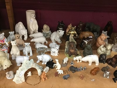 Lot 541 - Group of Polar Bear and other Bear ornaments to include USSR and others