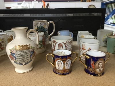 Lot 55 - MacIntyre & Co George V Royal Comorative jug together with a group of other Royal Commorative ceramics