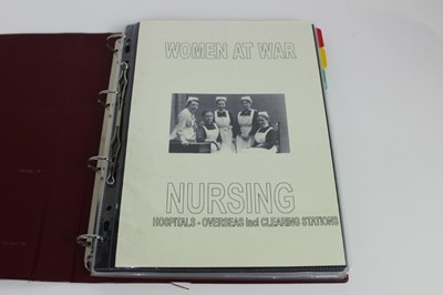 Lot 1065 - WW1 Nursing albums including mainly identified postcards.