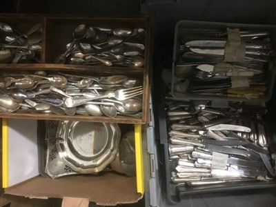 Lot 218 - Silver plate including cutlery and other items