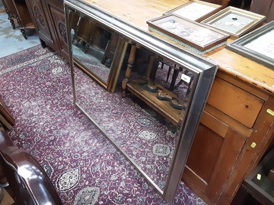 Lot 1081 - Bevelled wall mirror