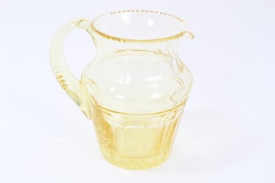 Lot 36 - Victorian yellow cut glass lemonade jug