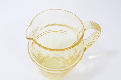 Lot 36 - Victorian yellow cut glass lemonade jug
