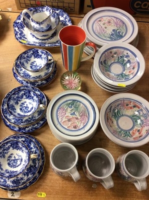 Lot 431 - Minton blue and white tea set, other china and a glass paperweight