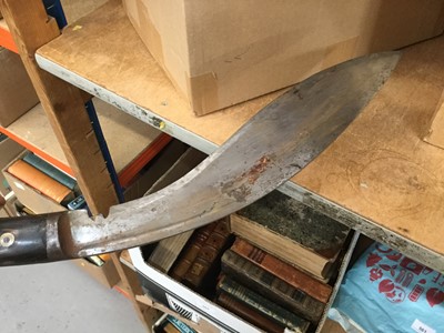 Lot 533 - Old Gurka Kukri in leather sheath