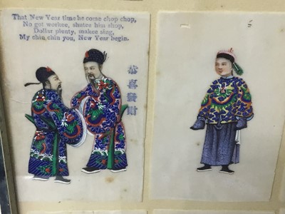 Lot 60 - Set of twelve Chinese miniature paintings on rice paper