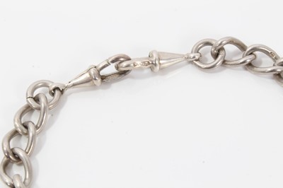 Lot 104 - Two silver watch chains