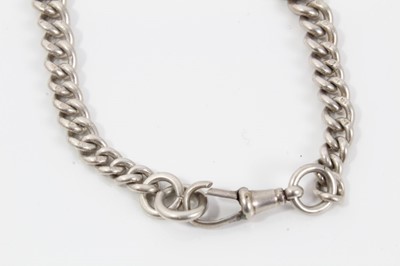 Lot 104 - Two silver watch chains