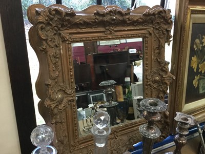 Lot 63 - Antique French gilt gesso mirror