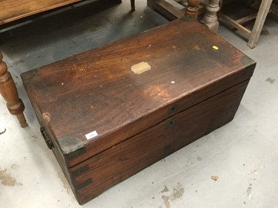 Lot 1060 - 19th century brass bound camphor wood box