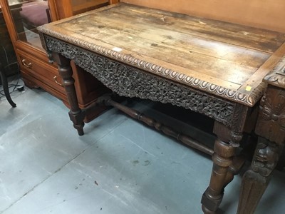 Lot 903 - 19th century carved wood sidetable