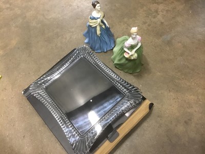 Lot 198 - Pair of Royal Doulton figures, together with Waterford Crystal photograph frame