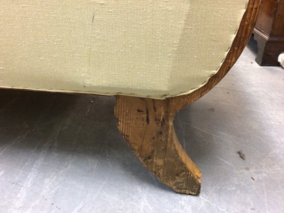 Lot 605 - Very large 19th century Continental Biedermeier maple veneered sofa