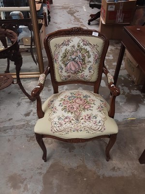 Lot 1053 - French Armchair with tapestry covering