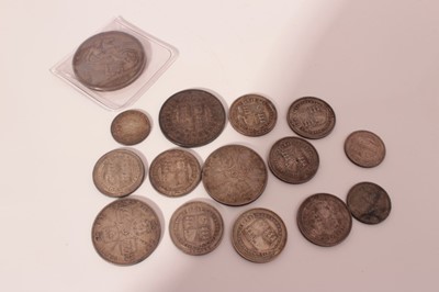 Lot 356 - G.B. - mixed Victoria J.H. Silver coinage to include Crown 1892 N.B.  edge bruises o/w GF..