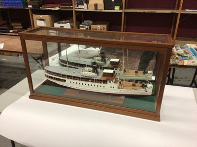 Lot 2067 - Large model boat in case